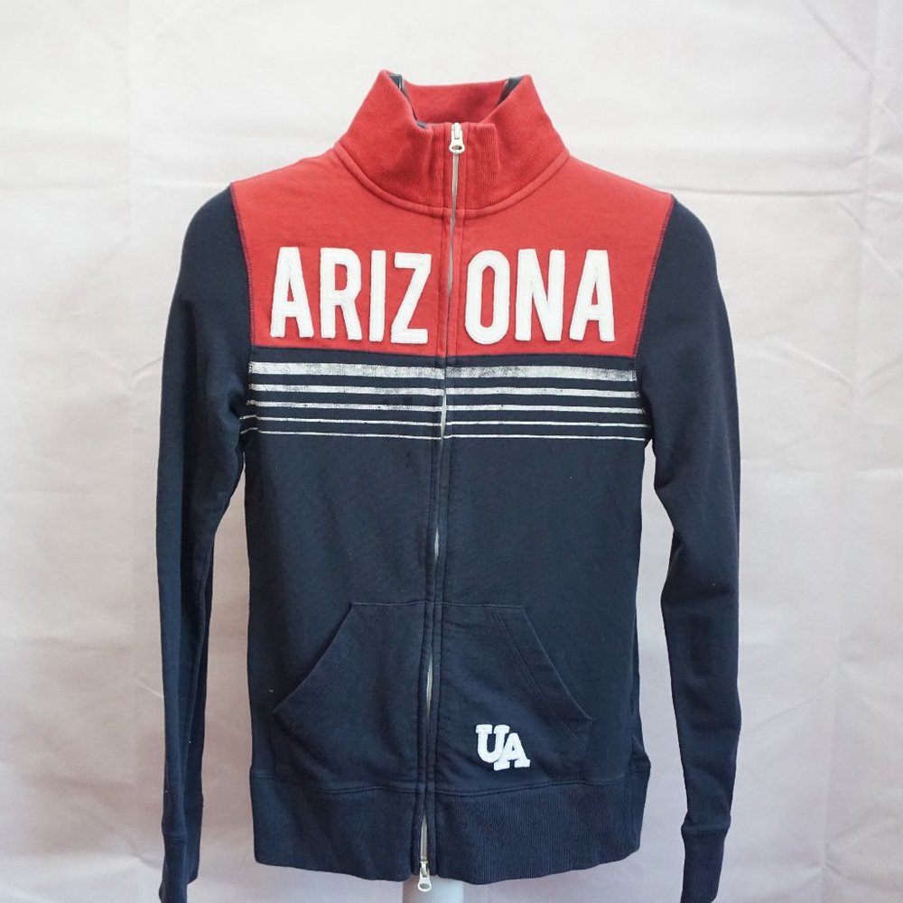 Arizona Wildcats Women's 47 Brand Full Zip Track Jacket Blue Red Size Medium